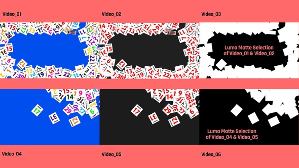 Colorful Days and Dates Hard Paper Notes Falling Slow Motion From Sides, 3D Rendering alt