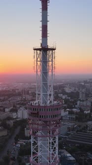 TV Tower in the Morning at Dawn in Kyiv Ukraine alt