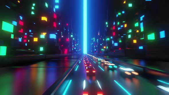 Neon City Traffic
