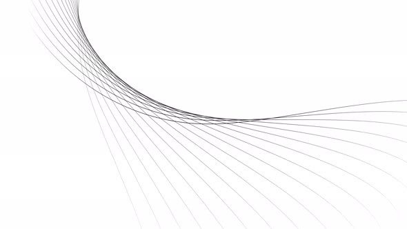 Black color ribbon line movement animation on white background. Vd 574 alt