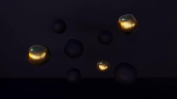 Gold and Black 3D Spheres Loop