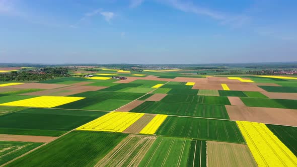 Agricultural fields at Lich / Munzenberg district, Hesse, Germany alt