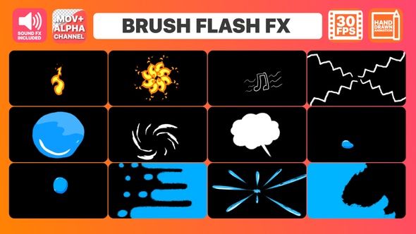Brush Flash FX | Motion Graphics Pack