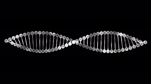 Futuristic DNA Strand Analysis Head Up Display