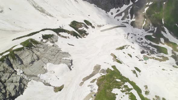 Aerial Shot of Alps Mountains