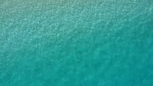 Aerial panorama of exotic island beach trip by blue sea and sand background alt