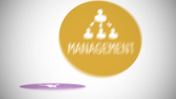 Typography and icon animation presents different areas of human activity. alt