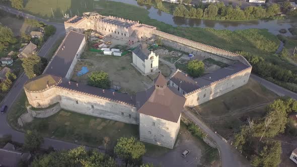 Ruined Medzhybizh Castle Situated at Southern Bug Rivers, Ukraine alt