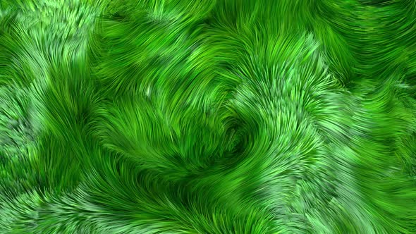 Waving Grass Top View 3D Background 4K