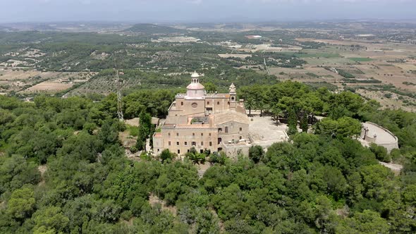 Santuari De La Mare De Deu De Bonany near Petra, Mallorca, Spain alt