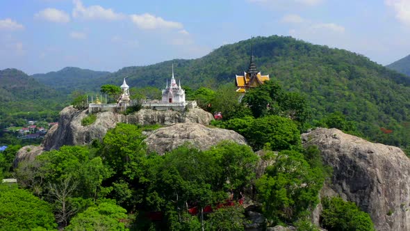 Aerial View of Wat Phra Phutthachai in Saraburi Thailand alt