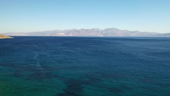 Aerial View of Spinalonga Island, Crete, Greece