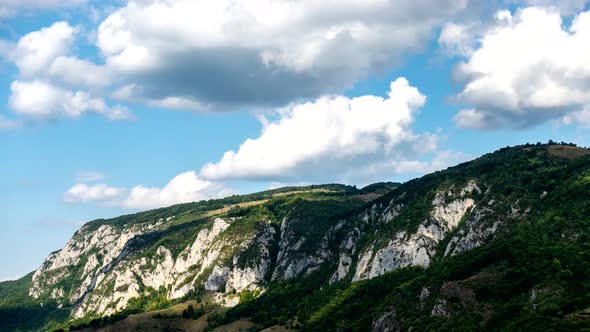 Clouds Over Mountain In Apuseni Mountains In Romania Timelapse alt