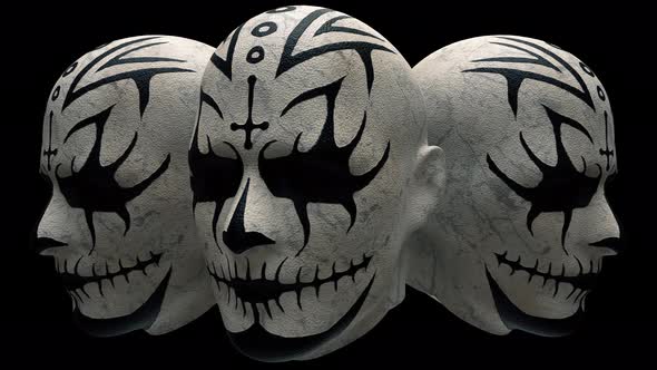 3 Corpsepaint Heads VJ Loop alt