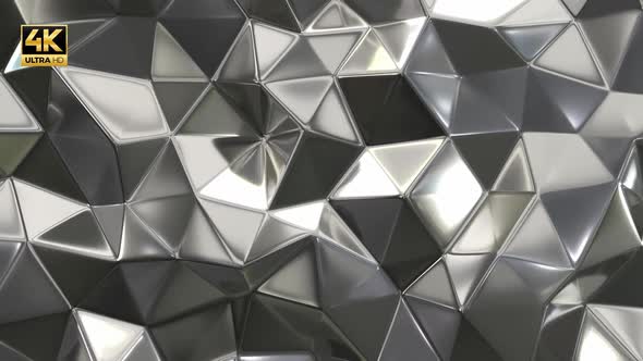 Shiny Silver Lowpoly 4K alt