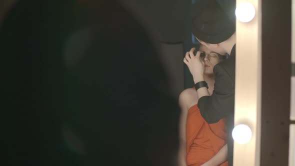 Model Getting a Makeup alt