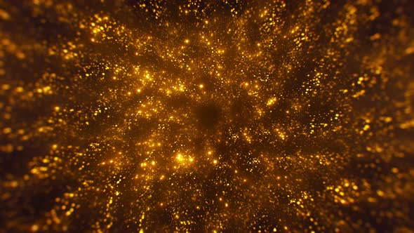Gold Glitter Particles Background alt