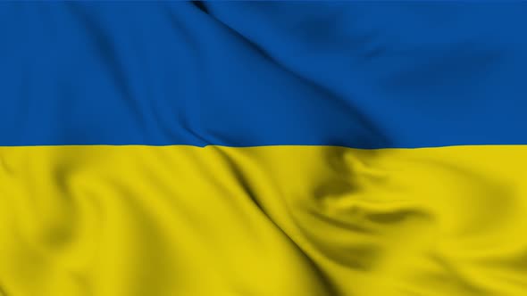 Waving flag of Ukraine animation.