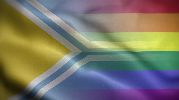 LGBT Tuva Flag Loop Background 4K