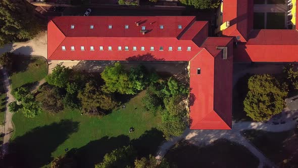 Sunny Day Milan Cityscape Aerial Panorama  Italy alt