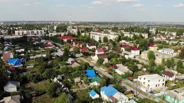 View From Top of Gryazi City in Lipetsk Region in Russia