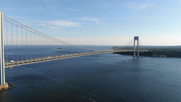 Aerial View of the VerrazanoNarrows Bridge alt