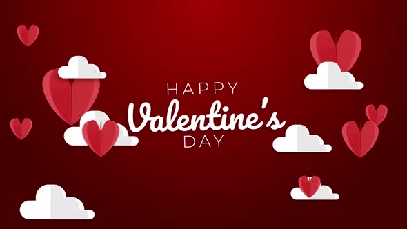 Happy Valentines Day Looping Background in 4K
