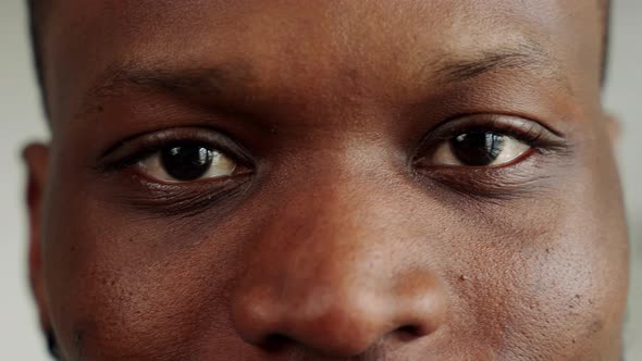 Eyes of Different Races Representatives Looking Into Camera, Stock Footage