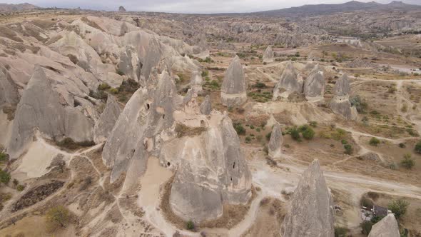 Cappadocia Landscape Aerial View. Turkey. Goreme National Park alt