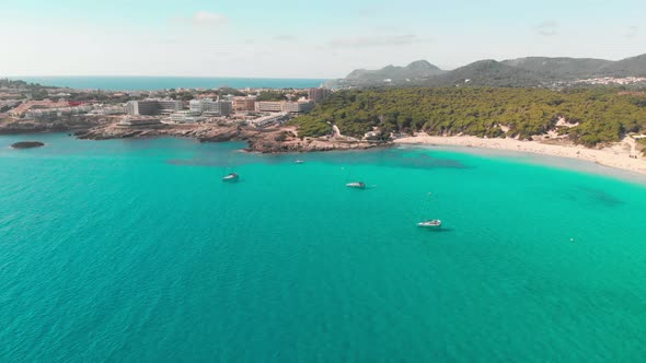 Cala Agulla sand beach Spain, Mallorca, Cala Rajada alt