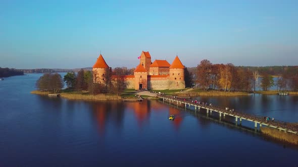 Aerial Video of Trakai Castle