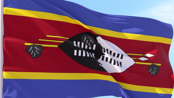 Eswatini Flag Looping Background