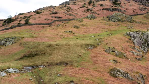 Aerial View Over Hills 