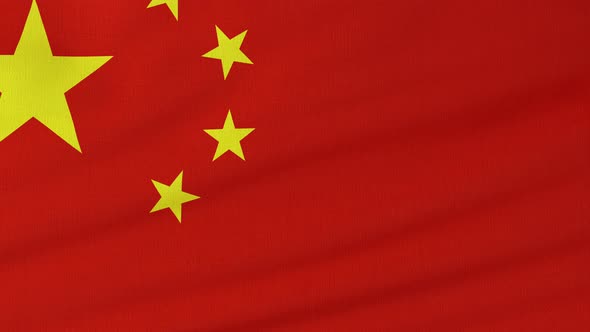 Waving China flag
