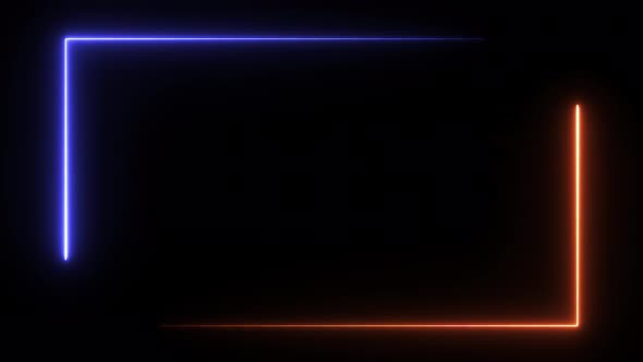 Glowing neon frame abstract background.