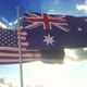 Australia and United States Flag on Flagpole - VideoHive Item for Sale