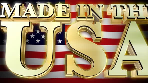 Made in The USA with Flag HD