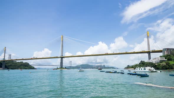 Ting Kau bridge in Hong Kong  alt
