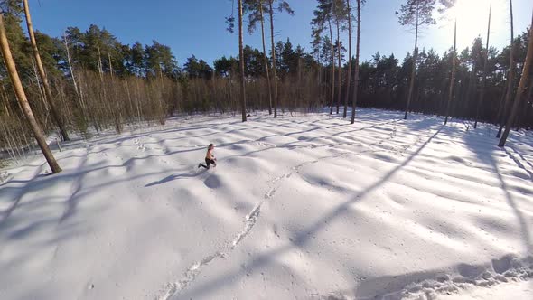 Running in the Winter Forest