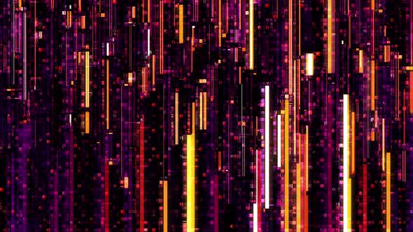 Orange Purple Digital Glitch and Hex Code