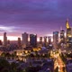AERIAL: Night Hyper Lapse, Motion Time Lapse of Frankfurt Am Main Germany Skyline View and Beautiful - VideoHive Item for Sale