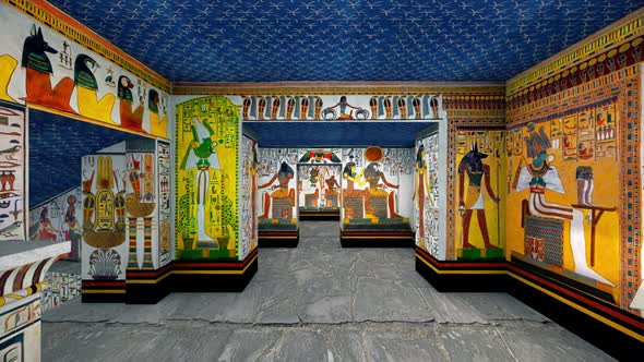 Egypt Tomb with Old Wallpaintings