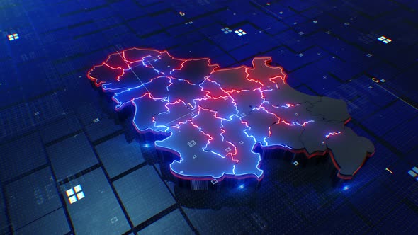 Serbia Map 4k Loop alt