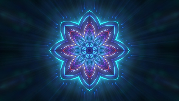 4k Glowing Flower Background