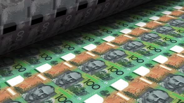 Money Print Australian Dollars