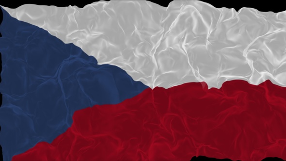 flag Czech Republic turns into smoke. State weakening concept a crisis, alpha channel alt
