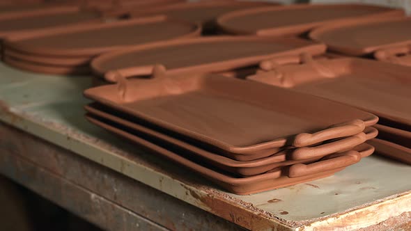 Clay Plates In A Ceramic Studio Workshop 1 alt