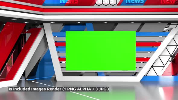 Virtual Studio Set Blue With Red 907 B alt