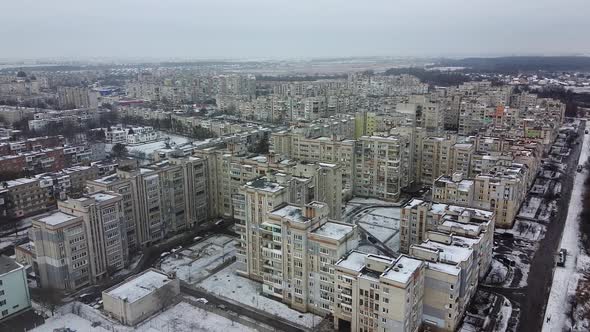 Top View of the City Chervonograd, Ukraine