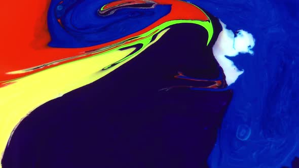 Abstract Swril Colors Surface Moving Liquid Paint Splashing Reaction 3 alt